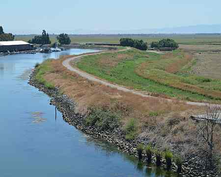 image - levee in the Sacramento-San Joaquin River Delta region