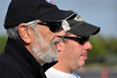 image - The Garcias listen during the drivers' meeting