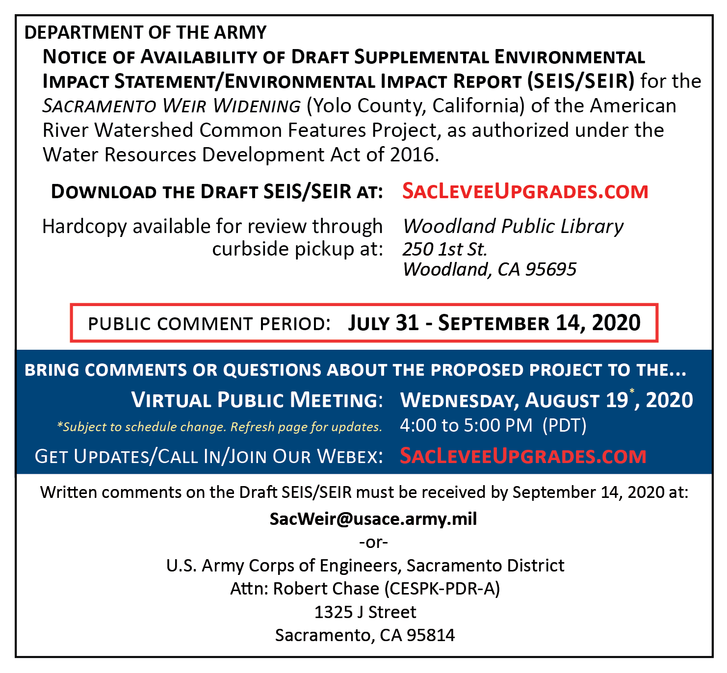 Sacramento Levee Upgrades Sacramento Weir