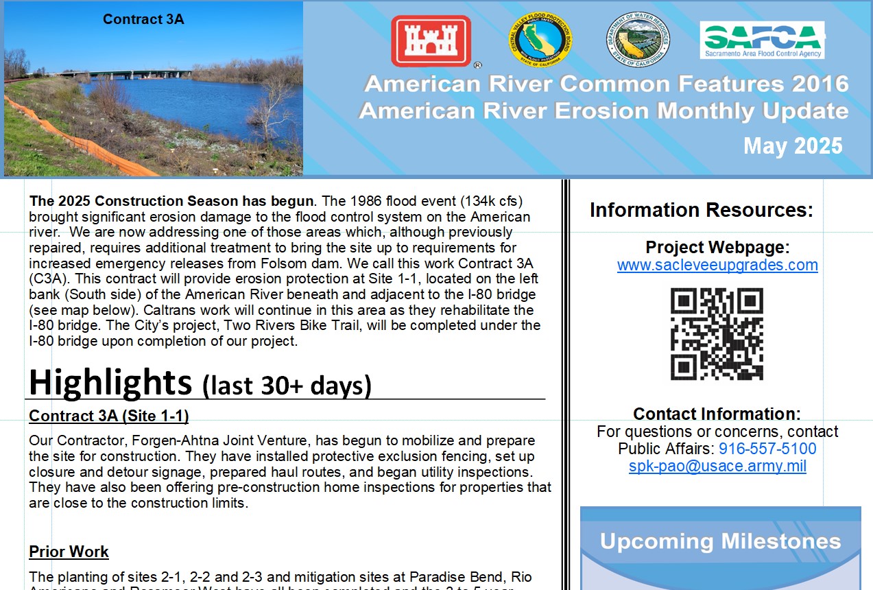 American River Erosion Monthly Update