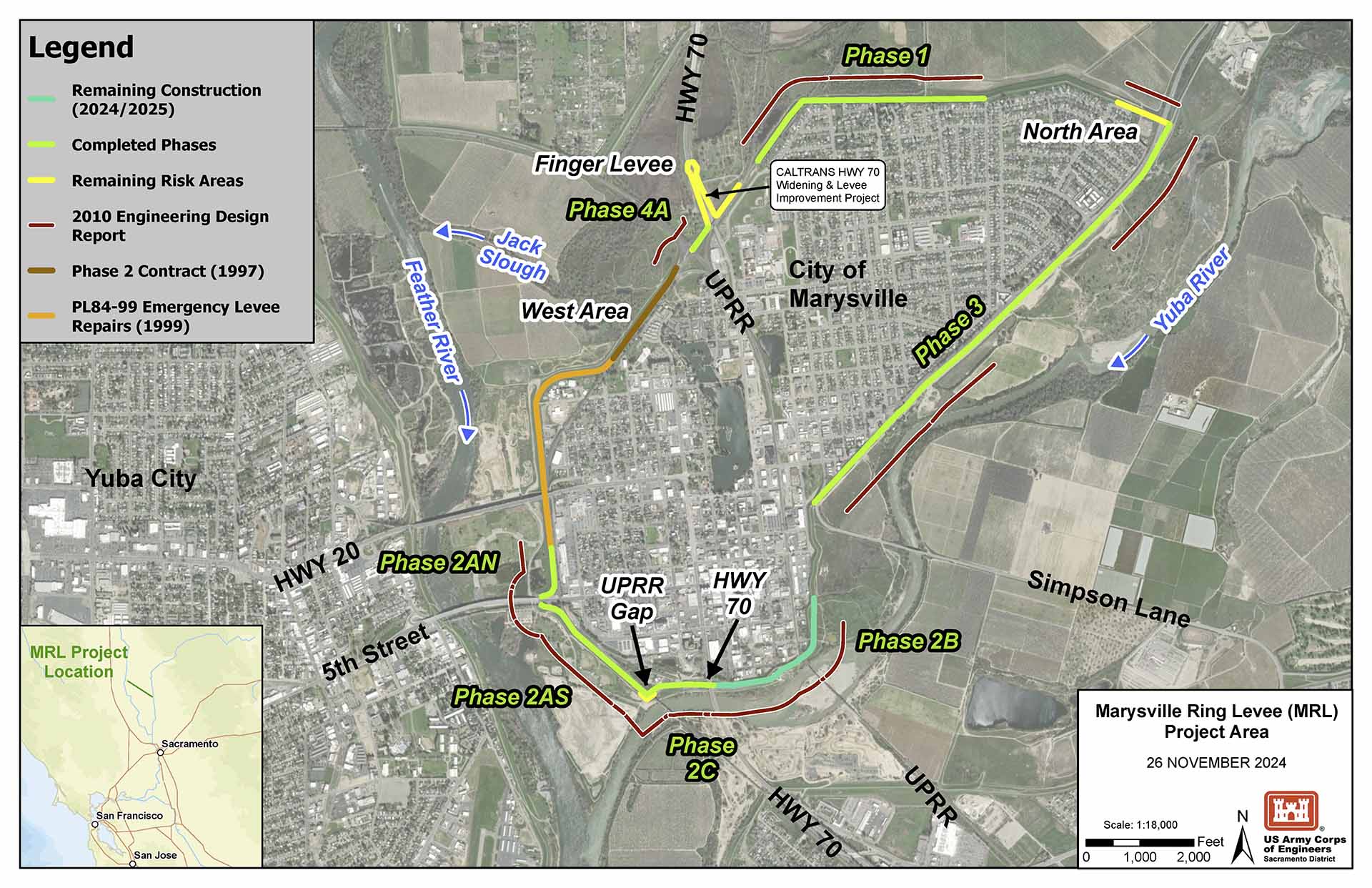 Marysville Ring Levee Project Map