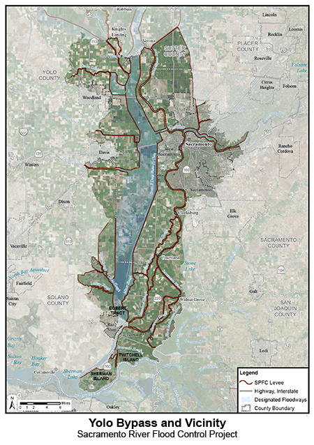 Yolo Bypass And Vicinity Study Area Map