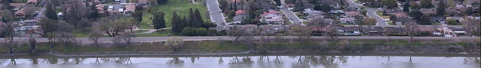 image - levee scene in suburban Sacramento, CA
